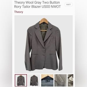Theory Wool Blazer Grey Size 00